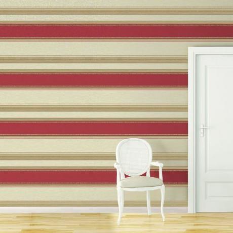 SYNERGY STRIPE RICH PUNAINEN TAUSTAPAPERI