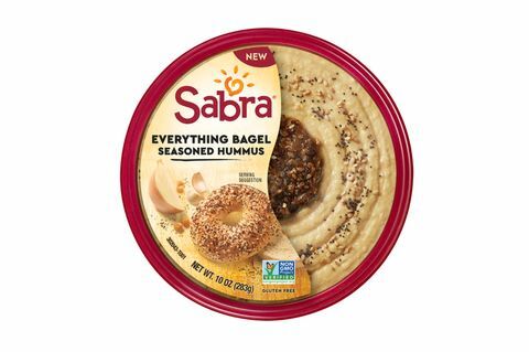 pyöreä sabra-hummus-amme