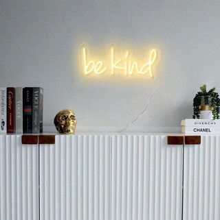 Bag & Bones Be Kind White Neon Sign