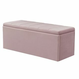 Habitat Pandora Velvet Ottoman - vaaleanpunainen