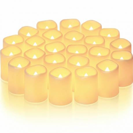 24 Pack välkkyvät liekettömät kynttilät