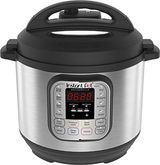 Instant Pot Duo V2 7-in-1 sähköinen painekattila, 6 Qt, 5,7L 1000 W, harjattu ruostumaton teräs / musta, 220-240v, ruostumaton teräs