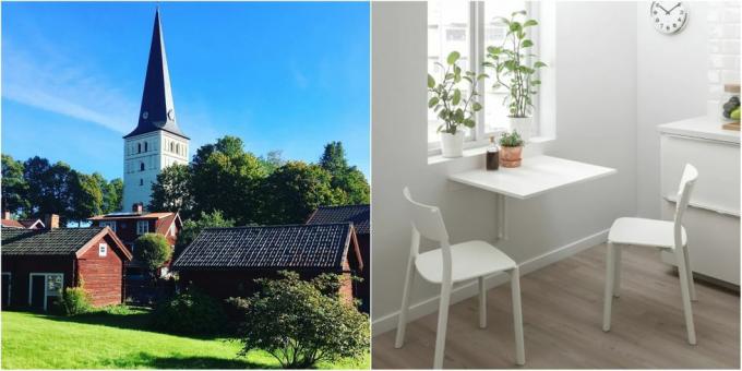 ikea norberg pöytä norbergin kylän kanssa ruotsissa