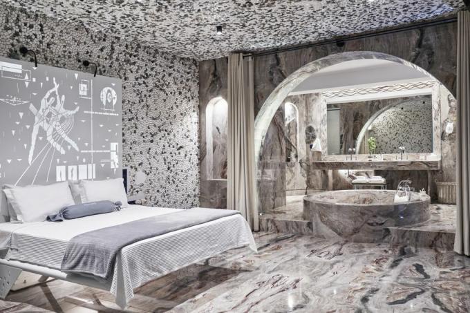 marmorinen makuuhuone