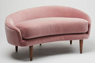 Luna Dusty Pink Velvet Loveseat sohva