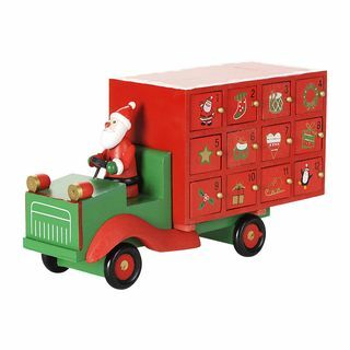 Puinen Santa Lorry Advent -kalenteri
