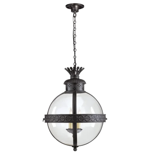 Crown Top Banded Globe Lantern