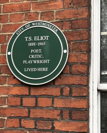 TS Eliot Green Plaque Crawfordin kartanoita