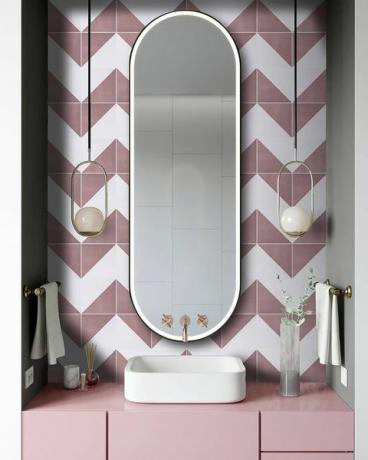 pastellin esteettinen kylpyhuone