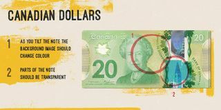 Kanadan dollari - väärennetyt merkit