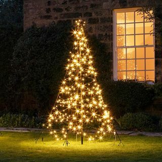 2m lämmin valkoinen LED Fairybell Outdoor Christmas Tree