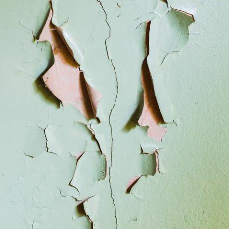grunge murtunut seinämaali irtoaa, keltainen ja syaani