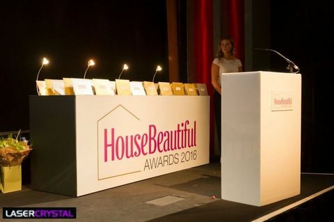 House Beautiful Awards 2016 - pokaalit, toimittaja Laser Crystal