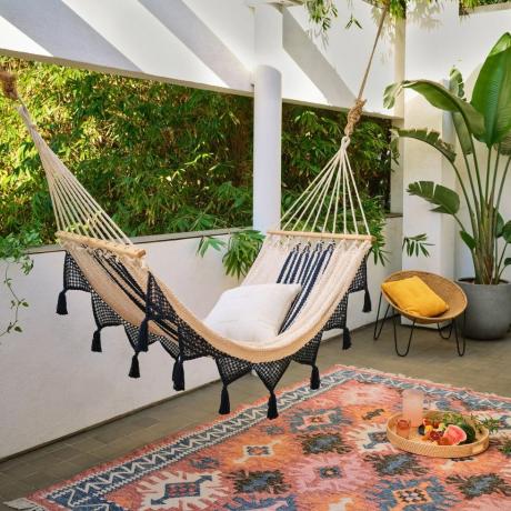 Double Weave Fringed Hammock