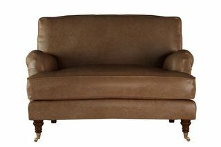 Bluebell Loveseat kellanruskeaa vintage-nahkaa