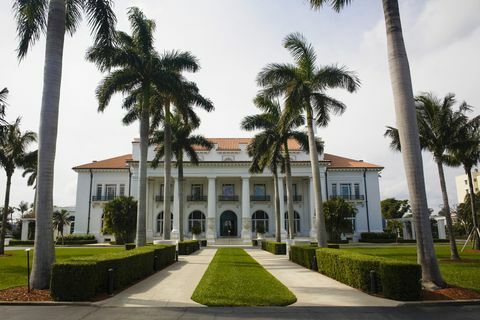 museon julkisivu, flagler-museo, palmuranta, florida, usa