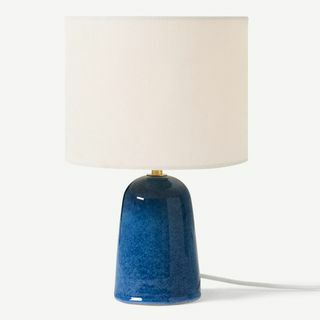 Nooby-pöytälamppu, sininen reaktiivinen lasitekeraaminen