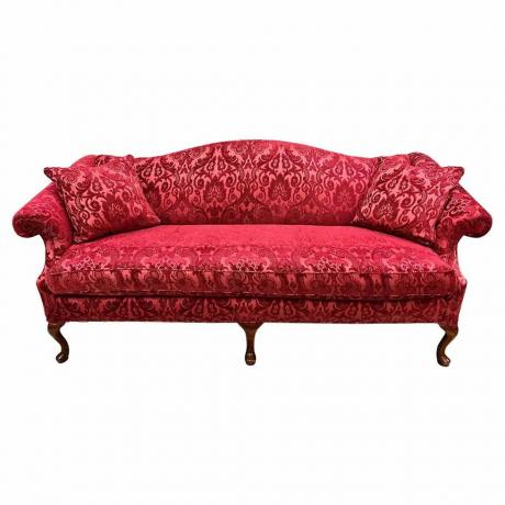 Antiikki sohva Fortuny-verhoilulla