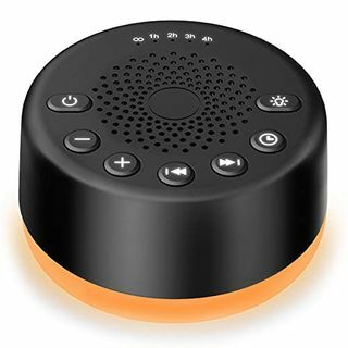 Easysleep Sound White -äänikone, jossa on 25 rauhoittavaa ääntä muistitoiminnolla, 32 äänenvoimakkuuden tasoa ja 5 uniajastinta, joita käytetään verkkovirralla tai USB: llä unen rentoutumiseen (musta, valo)