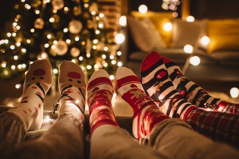 Joulukuusi ja juhlava sukat