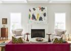 Michelle Gage suunnittelee perhekotin rohkean, vaaleanpunaisen sohvan ympärille