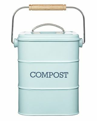 Vintage sininen kompostiastia