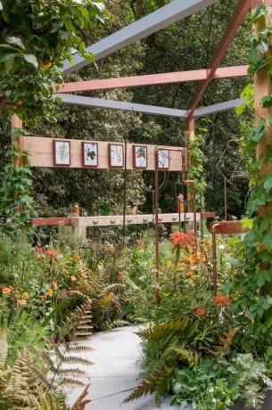 Chelsea Flower Show -siemenpuutarha - suunnitellut Catherine MacDonald - rakennettu Landform Consultants. Artisan-puutarha.