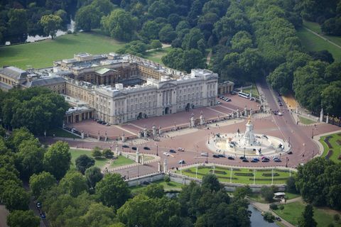 ariel-näkymä Buckinghamin palatsista